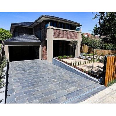 Architectural Bush-Hammered Bluestone Treads